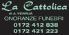 La Cattolica di A. Verrua Onoranze Funebri 0172 412838 - 0172 421223 logo