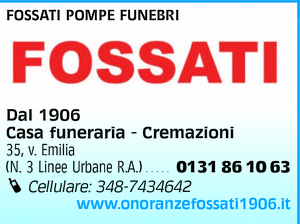 Onoranze Funebri Eredi Fossati Dal 1906 Via Emilia 35 15057 Tortona Al 44 895078 86329